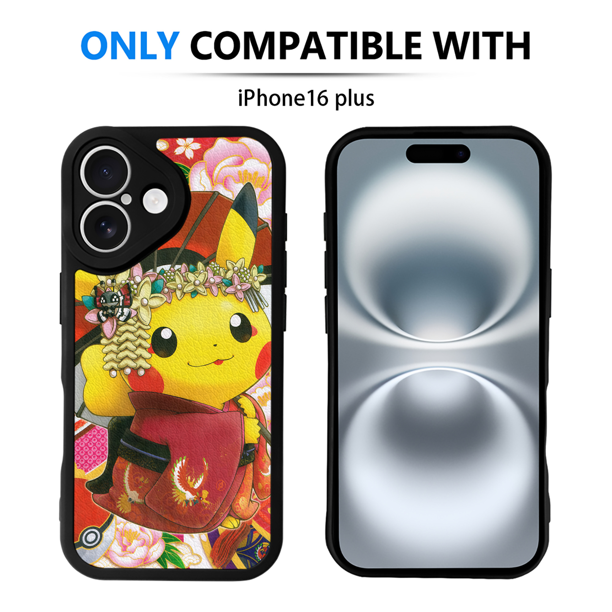 （画像用） ポケットモンスター Pokémon 【iPhone 16シリーズ対応】シリコンスマホケース（レザー調） 材質：シリコン